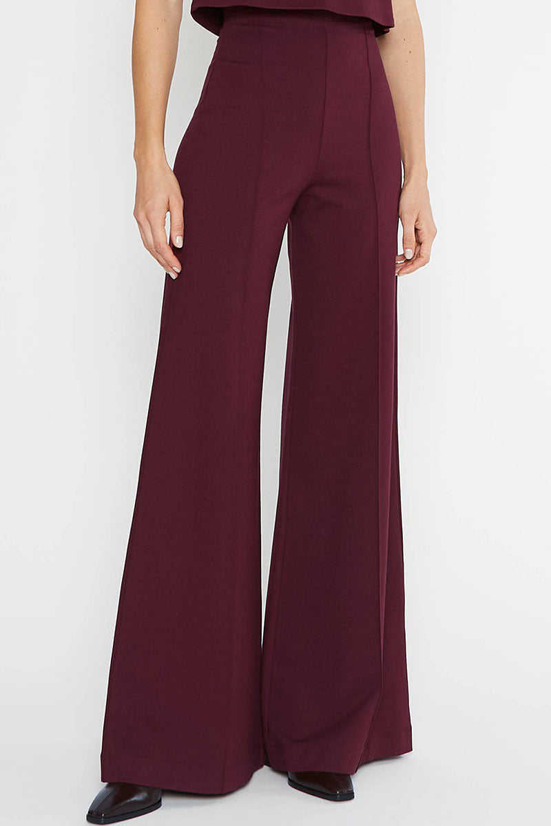 PONTE KNIT WIDE LEG PANT