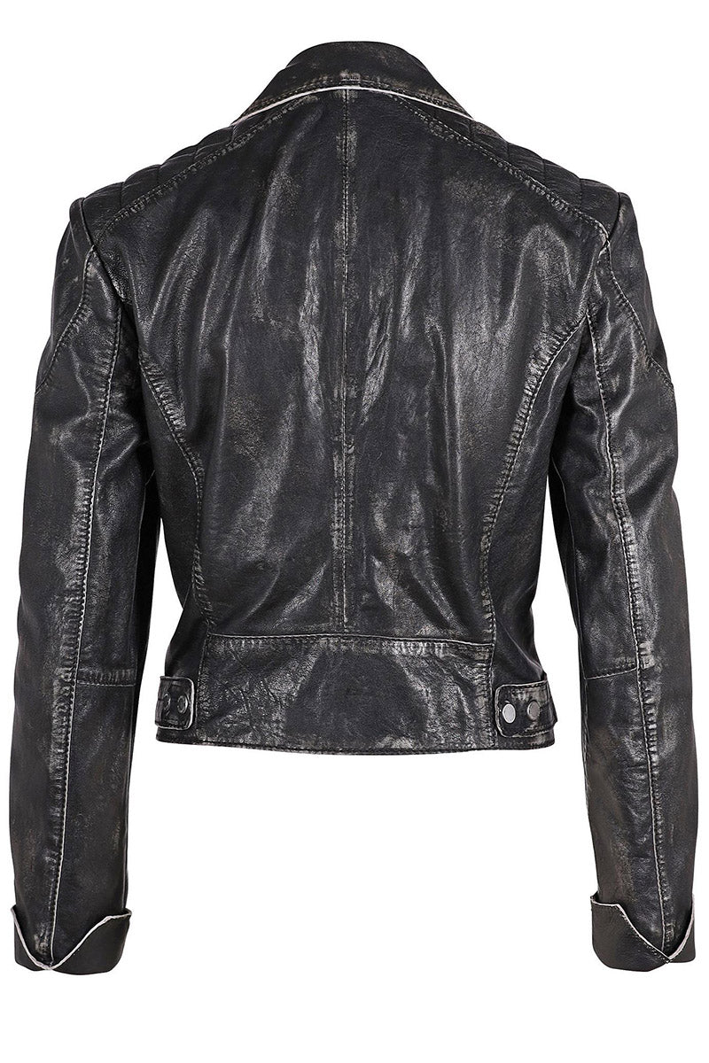 REANON CROP MOTO JACKET