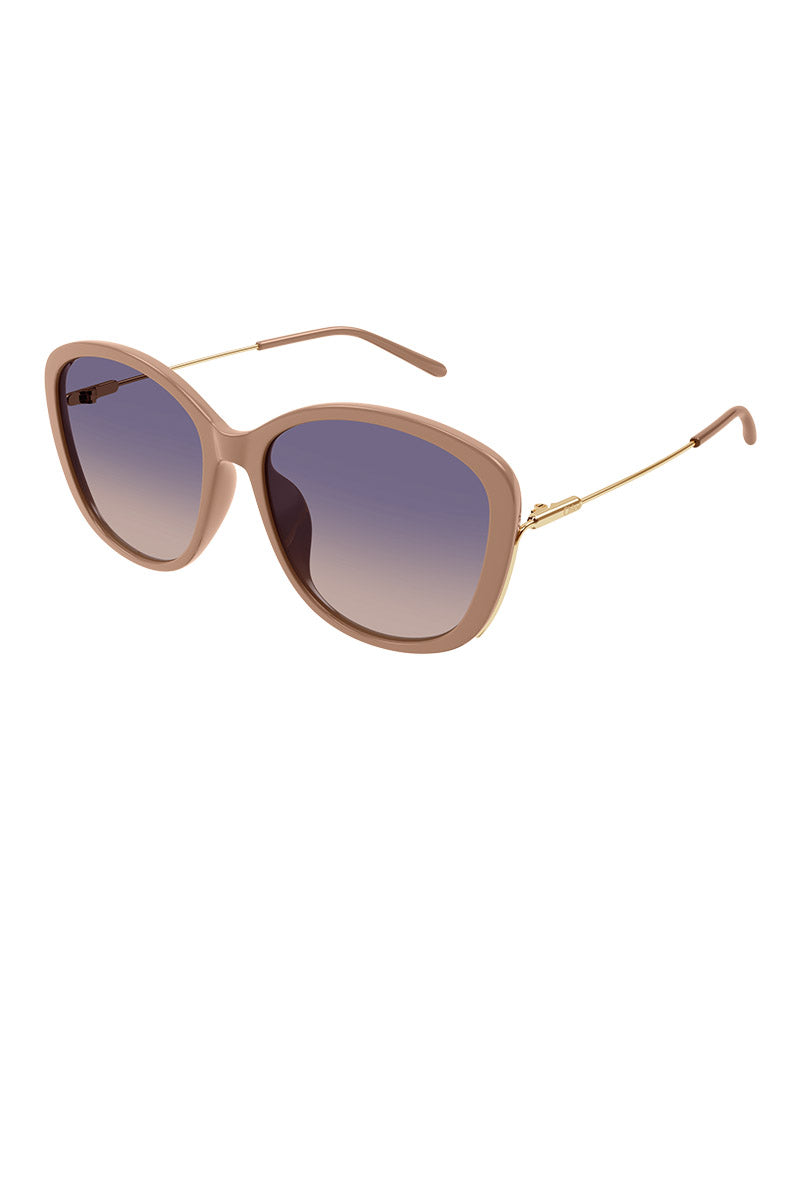 Cateye double frame sunglasses in acetate and metal Shiny Black - LOEWE