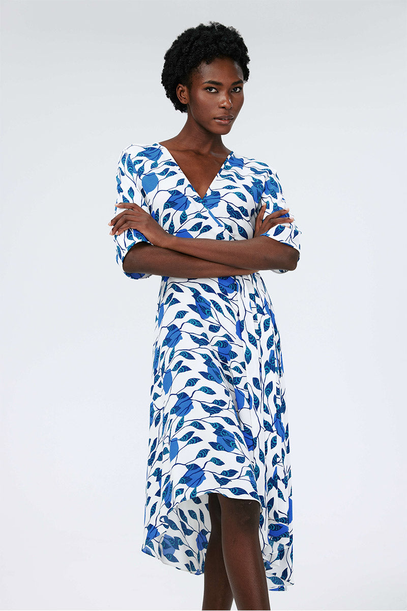 DVF Eloise Wrap Midi Dress | SHOP TUNI - Tuni