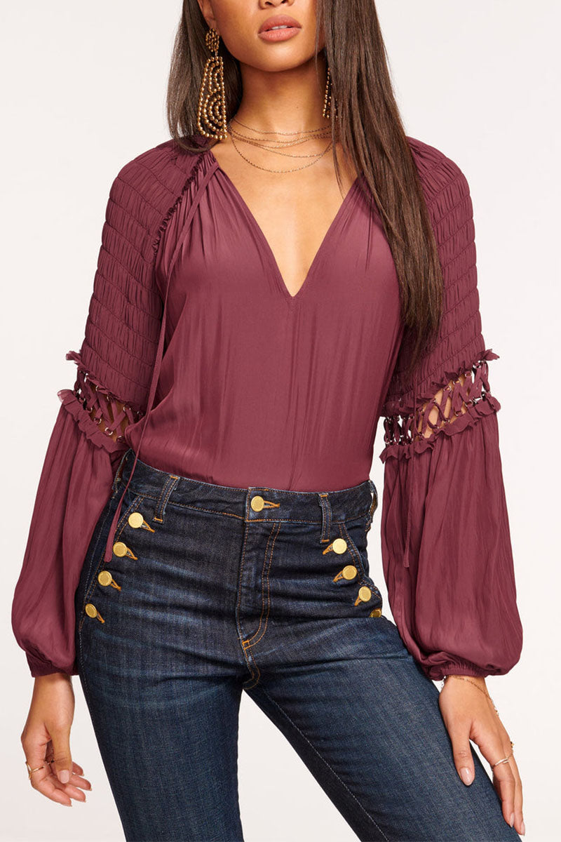 Altea Silk TASHA Blouse with Ruched Detailing women - Glamood Outlet