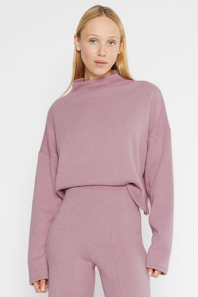 SWEATER KNIT FUNNEL NECK TOP